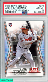 2023 TOPPS INTL TCD INCENTIVE EXCLUSIVES ADLEY RUTSCHMAN #GP1 ROOKIE RC PSA 10 79498500