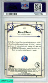2021-2022 TOPPS MERLIN CHROME UEFA LIONEL MESSI #PF7 PROPHECY FULFILLED PSA 10 G 79693239