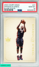 2022 PANINI COURT KINGS SHAQUILLE O NEAL #27 BLANK SLATE PSA 10 GEM MT 80020576
