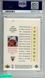 1999 UPPER DECK MJ MASTER COLL MICHAEL JORDAN #XI 1991 CHAMPIONSHIP OF500 PSA 10 45241737