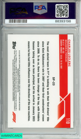 2023 TOPPS CHROME F1 CHARLES LECLERC#110 RED CHECKER FLAG 5 OF 5 PSA 10 GEM MT 88393198