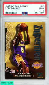 1997 SKYBOX Z-FORCE KOBE BRYANT #195 LOS ANGELES LAKERS MAMBA! PSA 9 MINT 92977644