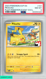 2023 POKEMON SVP EN BLACK STAR PROMO PIKACHU #101 PLAY! POKEMON EVENT EXCL PSA 8 93394328