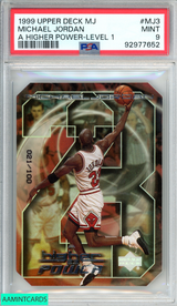 1999 UPPER DECK MJ A HIGHER POWER MICHAEL JORDAN #MJ3 LEVEL 1 21 OF 100 PSA 9 92977652