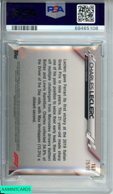 2020 TOPPS CHROME F1 CHARLES LECLERC #167 SAPPHIRE ED-AQUA 79 OF 99 PSA 8 NM MT 68465108