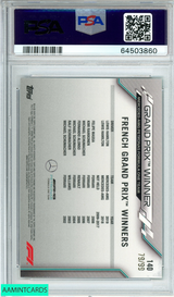 2020 TOPPS CHROME F1 LEWIS HAMILTON #140 SAPPHIRE ED-AQUA 79 OF 99 PSA 8 NM-MT 64503860
