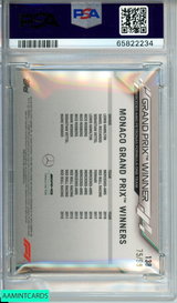 2020 TOPPS CHROME F1 LEWIS HAMILTON #138 SAPPHIRE ED-AQUA 75 OF 99 PSA 8 NM-MT 65822234