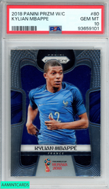 2018 PANINI PRIZM WORLD CUP KYLIAN MBAPPE #80 FRANCE PSA 10 GEM MT 93659101