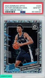 2023 DONRUSS OPTIC VICTOR WEMBANYAMA #225 FAST BREAK HOLO ROOKIE RC SPURS PSA 10 95148630