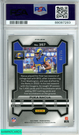 2023 PANINI PRIZM PUKA NACUA #357 NO HUDDLE PURPLE 7 OF 35 RC PSA 9 MINT 88087283