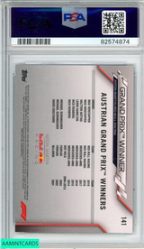 2020 TOPPS CHROME FORMULA 1 SAPPHIRE EDITION MAX VERSTAPPEN #141 PSA 10 GEM MT 82574874