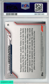 2020 TOPPS CHROME FORMULA 1 MAX VERSTAPPEN #26 70TH ANNIVERSARY GOLD PSA 10 84100143