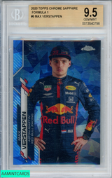 2020 TOPPS CHROME SAPPHIRE FORMULA 1 MAX VERSTAPPEN #6 BGS 9.5 GEM MINT 0013540798