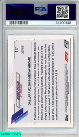 2021 TOPPS CHROME F1 OSCAR PIASTRI #117 GREEN RAYWAVE REFRACTOR 58 OF 99 PSA 9 84100148