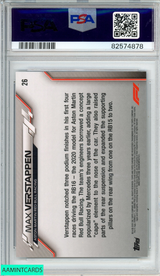 2020 TOPPS CHROME FORMULA 1 SAPPHIRE EDITION MAX VERSTAPPEN #26 PSA 9 MINT 82574878