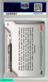 2020 TOPPS CHROME FORMULA 1 SEBASTIAN VETTEL #23 70TH ANNIVERSARY ORANGE PSA 7 85092764