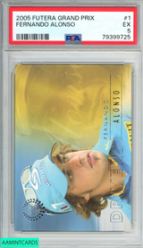 2005 FUTERA GRAND PRIX FERNANDO ALONSO #1 ROOKIE RC PSA 5 EX 79399725