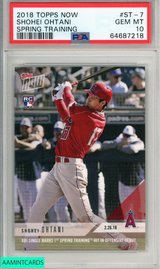 2018 TOPPS NOW SPRING TRAINING SHOHEI OHTANI #ST-7 PSA 10 GEM MT ROOKIE RC 64687218