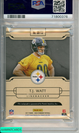 2017 PANINI GOLD STANDARD GOLDEN ROOKIES AUTOGRAPH T J  WATT #GRTJ  PSA 10 RC 71800376