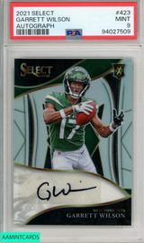 2021 PANINI SELECT GARRETT WILSON #423 AUTOGRAPH PSA 9 MINT RC ROOKIE 94027509