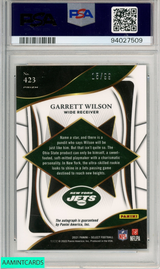 2021 PANINI SELECT GARRETT WILSON #423 AUTOGRAPH PSA 9 MINT RC ROOKIE 94027509