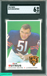 1969 TOPPS DICK BUTKUS #139 SGC 6 4833239