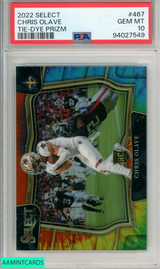 2022 PANINI SELECT CHRIS OLAVE #467 TIE-DYE PRIZM PSA 10 GEM MT ROOKIE RC 94027549