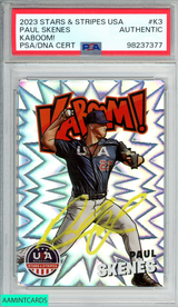 2023 PANINI STARS AND STRIPES USA PAUL SKENES #K3 KABOOM! AUTO RC PSA AUTHENTIC 98237377