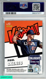 2023 PANINI STARS AND STRIPES USA PAUL SKENES #K3 KABOOM! AUTO RC PSA AUTHENTIC 98237377