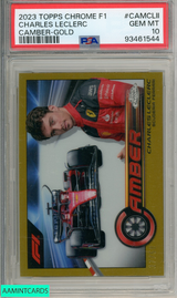2023 TOPPS CHROME FORMULA 1 CAMBER CHARLES LECLERC #CAMCLII GOLD PSA 10 93461544