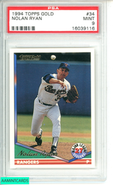 1994 TOPPS GOLD NOLAN RYAN #34 PSA 9 MINT 16039116