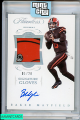 2018 PANINI FLAWLESS BAKER MAYFIELD #SG-BM SIGNATURE GLOVES 1 OF 20 999995190156
