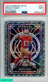 2022 PANINI DONRUSS OPTIC MYTHICAL BROCK PURDY #M11 ROOKIE RC 49ERS PSA 9 MINT 84892164