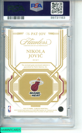 2022 PANINI FLAWLESS PATCHES NIKOLA JOVIC #PATJOV GOLD PSA 9 MINT 89731183