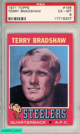 1971 TOPPS TERRY BRADSHAW #156 PSA 6 EX-MT  RC ROOKIE 17719207