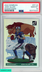 2022 PANINI DONRUSS DOWNTOWN JOSH ALLEN #DTJA BILLS PSA 10 GEM MT 82470220