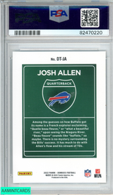 2022 PANINI DONRUSS DOWNTOWN JOSH ALLEN #DTJA BILLS PSA 10 GEM MT 82470220