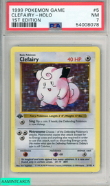 1999 POKEMON GAME CLEFAIRY-HOLO #5 1ST EDITION PSA 7 NM 54008078