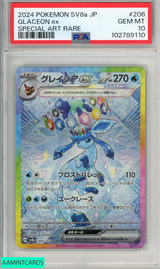 2024 POKEMON JP SV8A-TERASTAL FEST EX GLACEON EX #206 SPECIAL ART RARE PSA 10 102789110