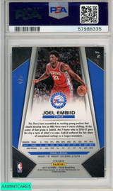 2017 PANINI PRIZM JOEL EMBIID #2 FAST BREAK PRZ-NEON GREEN PSA 9 MINT 57988335