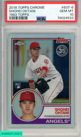2018 TOPPS CHROME 1983 TOPPS SHOHEI OHTANI #83T-6 1983 TOPPS PSA 10 GEM MT  RC 79024533