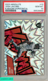 2023 PANINI ABSOLUTE KABOOM! HORIZONTAL JOSH JACOBS #10 PSA 10 GEM MT 89539889