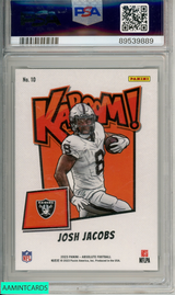 2023 PANINI ABSOLUTE KABOOM! HORIZONTAL JOSH JACOBS #10 PSA 10 GEM MT 89539889