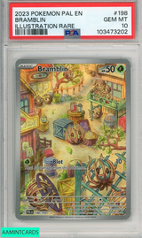 2023 POKEMON PAL EN-PALDEA EVOLVED BRAMBLIN #198 ILLUSTRATION RARE PSA 10 103473202