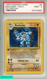 1999 POKEMON GAME MACHAMP-HOLO #8 1ST EDITION PSA 9 MINT 03378666