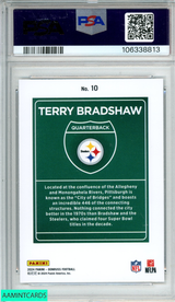 2024 PANINI DONRUSS DOWNTOWN! TERRY BRADSHAW #10 STEELERS HOF PSA 9 MINT 106338813