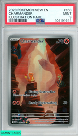 2023 POKEMON MEW EN 151 CHARMANDER #168 ILLUSTRATION RARE PSA 9 MINT 101191644
