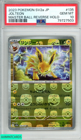 2023 POKEMON JAPANESE SV2A POKEMON 151 JOLTEON #135 MASTER BALL REV HOLO PSA 10 79727503