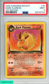 2000 POKEMON ROCKET DARK FLAREON #35 1ST EDITION PSA 9 MINT 82535754