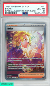2024 POKEMON SCR EN STELLAR CROWN BRIAR #171 SPECIAL ILLUSTRATION RARE PSA 10 105654765